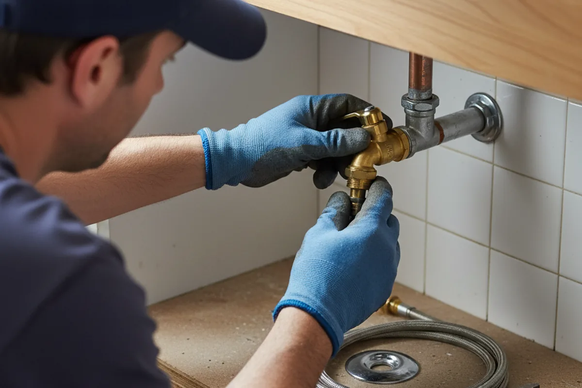 Shutoff valve and fitting work during Faucet and Fixture Repair in Geneva